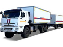 Автомобильный комплекс санитарной обработки на шасси КАМАЗ 43118-50 с прицепом