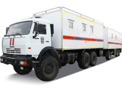 Командно штабная машина на базе КАМАЗ с прицепом