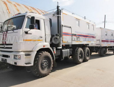 Мобильный узел связи на базе КАМАЗ-43118 с прицепом