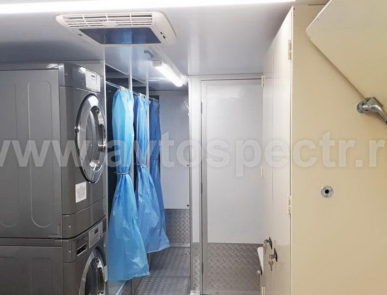 Автомобильный комплекс санитарной обработки на шасси КАМАЗ 43118-50 с прицепом