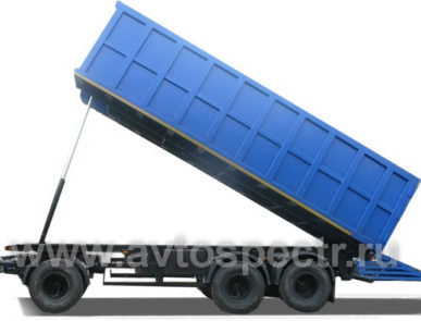 Прицеп самосвальный трехосный с разгрузкой назад