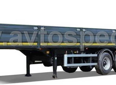 Полуприцеп бортовой четырехосный с откидными боковыми и задним бортом