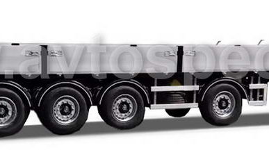 Полуприцеп бортовой четырехосный с откидными боковыми и задним бортом